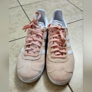 Adidas Originals Gazelle Vapor Pink White GOLD Suede Leather Men's Shoes Sneaker